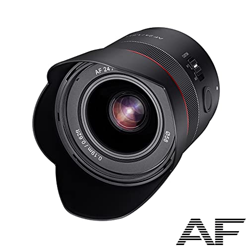 Samyang AF 24mm F1.8 Sony FE Tiny but Landscape Master - Autofokus Vollformat und APS-C Weitwinkel Festbrennweite Objektiv für Sony E, FE, E-Mount für Sony Alpha A9 A7 A7c A6000 A5000 Nex - AF 24mm F1.8 FE - Objektiv