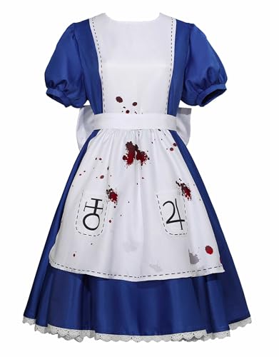 miccostumes Women's Cosplay Costume Halloween Dress With Apron Skull Pendant - XX-Large