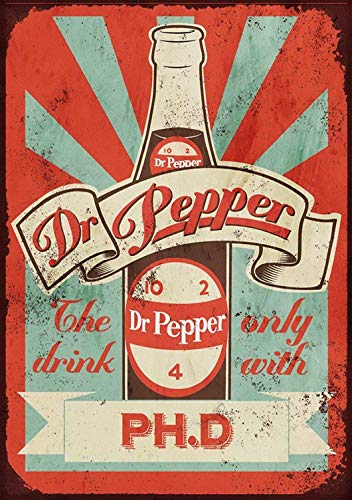 ABLERTRADE Metal Sign Dr Pepper Vintage Look Reproduction Sign 8X12 Inch
