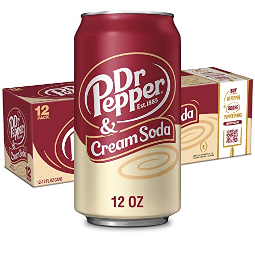Dr Pepper Drink Can 355ml Pack , Cream Soda, 4260 Millilitre, (Pack of 12) - Cream Soda - 355 ml (Pack of 12)