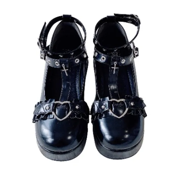 BB BEROBELLO FASHION IS AN ATTITUDE Harajuku Gothic Punk Lolita Shoes Halloween Cosplay Platform Wedge Pumps