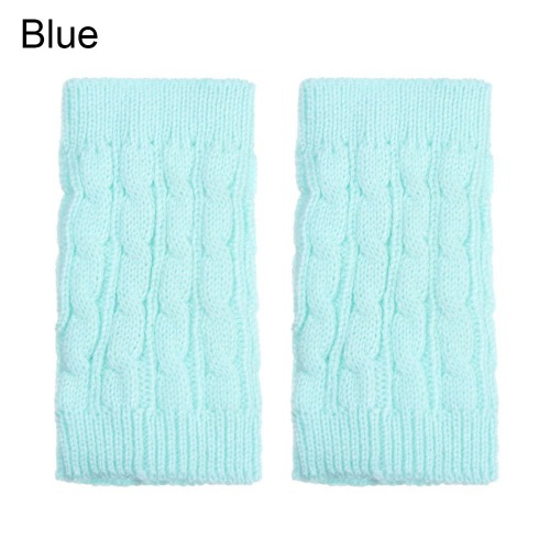 Kawaii Cute Knitted Leg Warmers | Blue Small / One Size