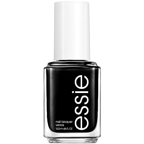 Essie Salon-Quality Nail Polish, 8-Free Vegan, Jet Black, Licorice, 0.46 fl oz - CORE COLLECTION - 37 LICORICE - 0.46 Fl Oz (Pack of 1)