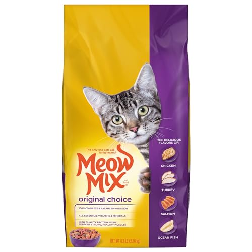 Meow Mix Original Choice Dry Cat Food, 6.3 Pound Bag - 6.3 Pound (Pack of 1)