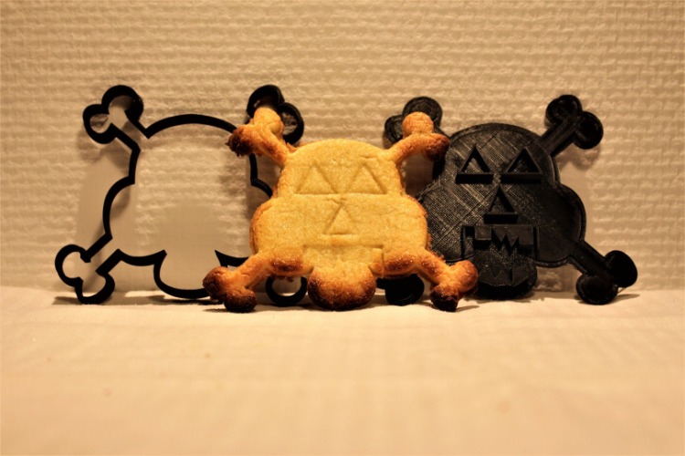 Skull & Crossbones Cookie Cutter | Monster Kids | Fun Cookie Cutter | Goblin | Funny Troll | Baking | Pastry Cutter - 3 Inch