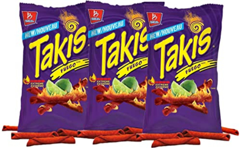 Takis Fuego Crisps Multipack (Hot Takis Chips Chili-Lime Flavour) 3x56g