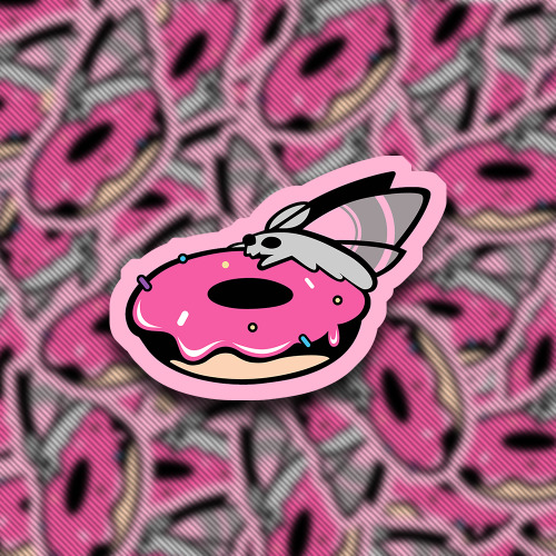 Donut Moth Sticker