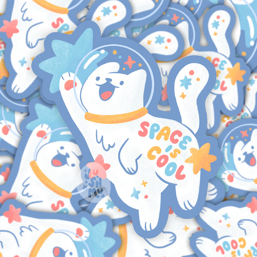 Space is Cool (White) Sticker