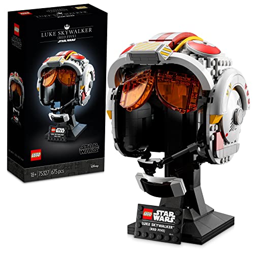 LEGO 75327 Star Wars Luke Skywalker Red 5 Helmet Set, Buildable Collection Display Model, Collectible Decor for Adults, Gift Idea - single