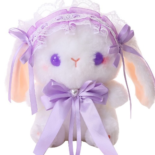 YOMOTREE Plushie Animal Toys Stuffed Animal Doll Plush Toys Cute Plush Animals Lolita Bunny Children's Gifts Rabbit (Purple, 9 inches)