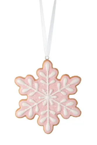 snowflake gingerbread ornament