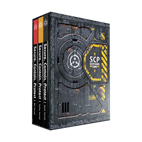 ParaBooks Scary Creepy Paranormal SCP Foundation Artbook Adventure Book - Amazon Edition Slipcase Set - Adventure Book SCP Notebook Chapter Books - Black, Yellow and Red Volumes