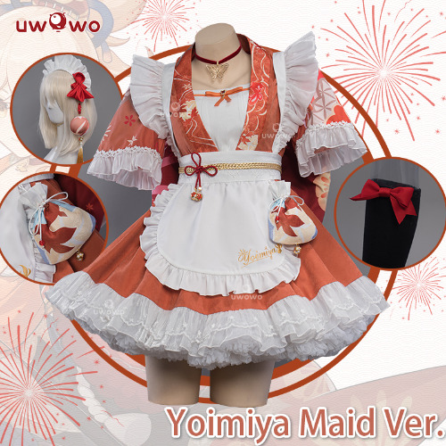UWOWO Yoimiya Cosplay Genshin Impact Maid 
