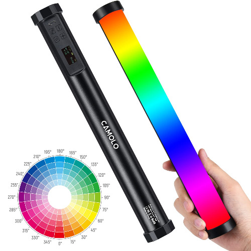 CAMOLO RGB Handheld Videoleuchte, LED  