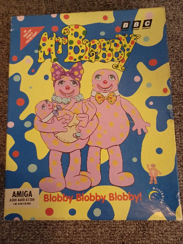 RARE AMIGA "Mr BLOBBY" Software NMIB - complete but untested