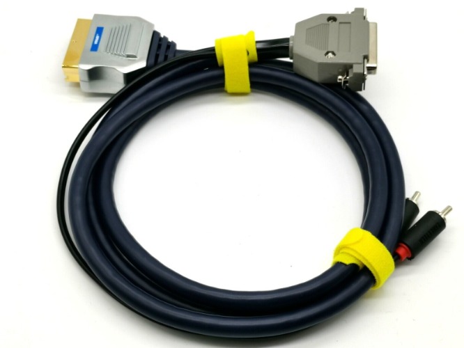 RGB SCART GOLD PLATED CABLE AMIGA 500 600 1200 2000 3000 4000 GENUINE DB23 PLUG