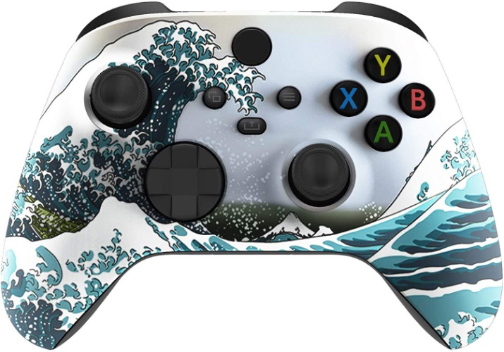 Wireless Controller for Microsoft Xbox Series X/S & Xbox One - Custom Soft Touch Feel - Custom Xbox Series X/S Controller (X/S Waves) - X/S Waves