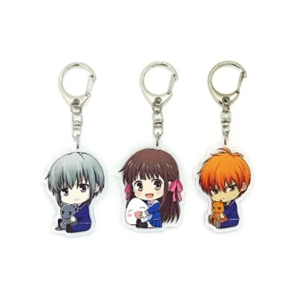 EBTY-Dreams Inc. - Set of 3 Fruit Basket Acrylic Keychain Kyou, Tohru Honda, Yuki Souma v1