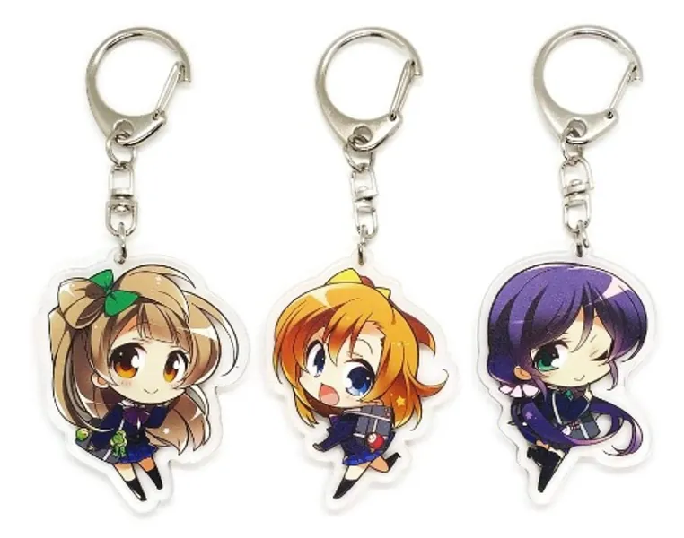 EBTY-Dreams Inc. - Set of 3 Love Live Acrylic Keychain Kotori Minami, Nozomi Toujou, Honoka Kousaka