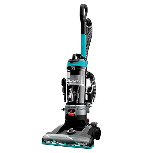 BISSELL CleanView Rewind Upright Bagless Vacuum with Automatic Cord Rewind & Active Wand, 3534, Black/Teal/Gray - Black/Teal/Gray