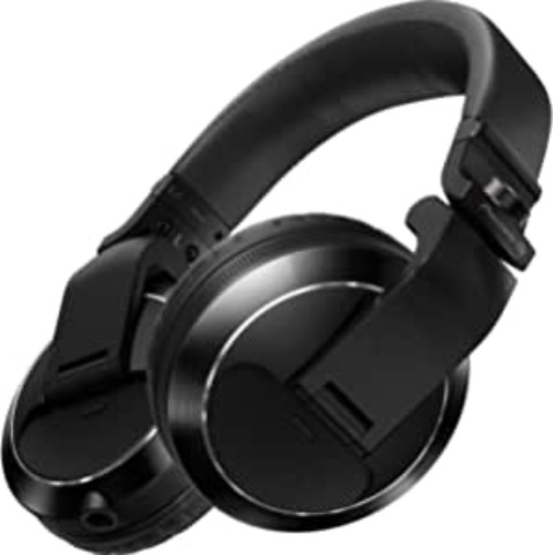 Pioneer DJ HDJ-X7-K - Closed-back Circumaural DJ Headphones with 50mm Drivers, with 5Hz-30kHz Frequency Range, Detachable Cable, and Carry Pouch - Black - Black
