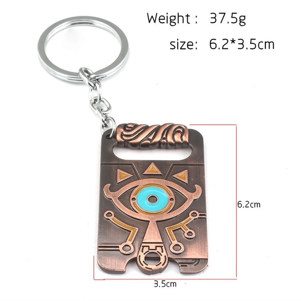 Zelda Sheikah Slate Keychain BOTW TOTK Key Ring