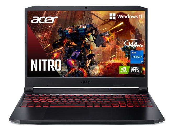 Acer Nitro 5 AN515-57-79TD Gaming Laptop | Intel Core i7-11800H | NVIDIA GeForce RTX 3050 Ti Laptop GPU | 15.6" FHD 144Hz IPS Display | 8GB DDR4 | 512GB NVMe SSD | Killer Wi-Fi 6 | Backlit Keyboard