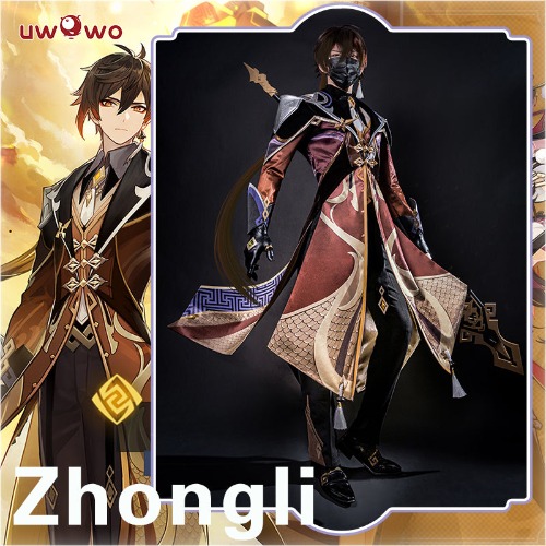 【In Stock】Uwowo Game Genshin Impact Geo Archon Morax Zhongli Cosplay Costume | XL