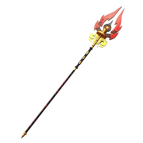 AMOC Genshin Cosplay Weapon Cosplay Outfit Set, 180 cm Genshin Impact Hu Tao ZhongLi Staff of Homa Cosplay Pole Weapons Removable Spear