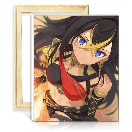 LiHEQING Digital Painting Kits Genshin Impact Dehya Kids Adults Wall Decor Pictures for Home Wall Decor Gifts No Frame(40x50cm)