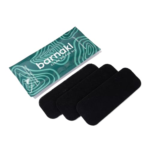 barnakl Ceiling Fan Filters | Activated Coconut Shell Carbon Filter | Easy-Stick Universal Ceiling Fan Air Filters | Unscented Ceiling Fan Blade Filters for Common Household Contaminants, (3-Count) - 3