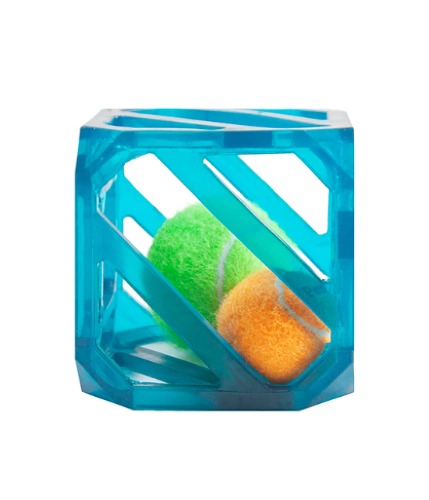 Outward Hound Puzzle Cube Interactive Squeaky Dog Toy - Puzzle Cube