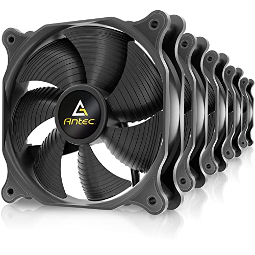 Antec 120mm Fan, PC Fans, Case Fans, 120mm Case Fan 5 Packs, Computer Case Fans with 1050 RPM, Case Fans 3-Pin Connector, F12 Racing - 120mm - Black 5 pcs - 5