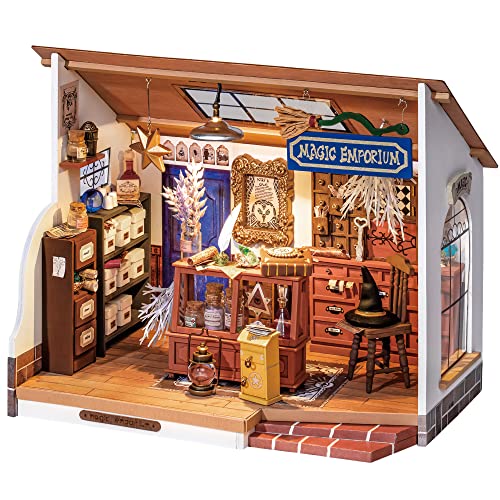 ROBOTIME DIY Miniature House Kit with Furnitures Tiny House Making Kit with LED Light Creative Gifts for Teens Adults Home Decor - Kiki's Magic Emporium