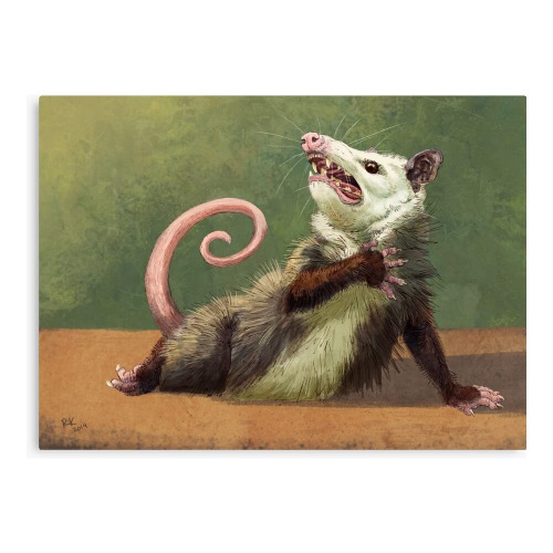 Amateur Opossum Actress Funny Meme Canvas Wall Aesthetic Humour Art Print for Fun Lovers Living Room Bedroom Office Home Decor - Unframed - 