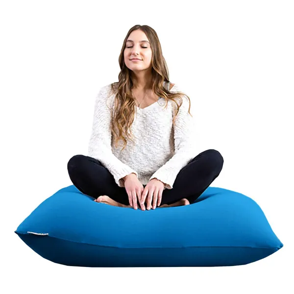 Yogibo Mini Bean Bag, Small Beanbag Chair for Kids, Teens and Adults, for Meditation and Sitting, Fibead Filling Conforms to Body, Washable, Removable Cover, Turquoise - Turquoise