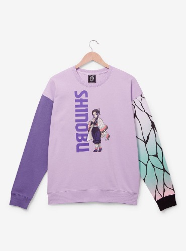 Demon Slayer: Kimetsu no Yaiba Shinobu Pattern Sleeve Crewneck