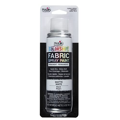 Tulip ColorShot Instant Fabric Spray Color 3oz. Black - Black - 3 Ounce (Pack of 1) - Color