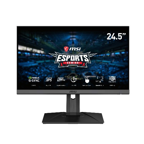 MSI Oculux NXG253R Esports Gaming IPS Monitor - 24.5 Inch, 16:9 Full HD (1920 x 1080), Rapid IPS, 360Hz, 1ms GTG, G-SYNC, HDR, RGB, DisplayPort, HDMI, Latency Analyzer, NVIDIA ULMB, TÜV Certified