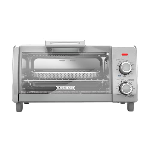 BLACK+DECKER 4-Slice Crisp 'N Bake Air Fry Toaster Oven, TO1787SS, 5 Cooking Functions, 30 Minute Timer, Stainless Steel - 4-Slice