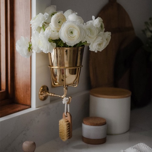 Opal Wall Vessel | unlacquered brass