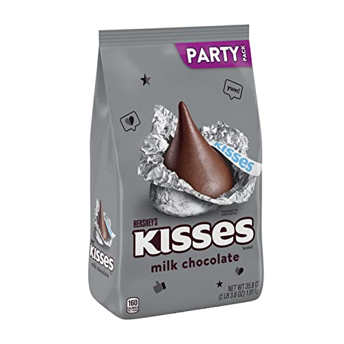 HERSHEY'S KISSES Milk Chocolate, Christmas Candy Party Pack, 35.8 oz - Chocolate - 2.23 Pound (Pack of 1)