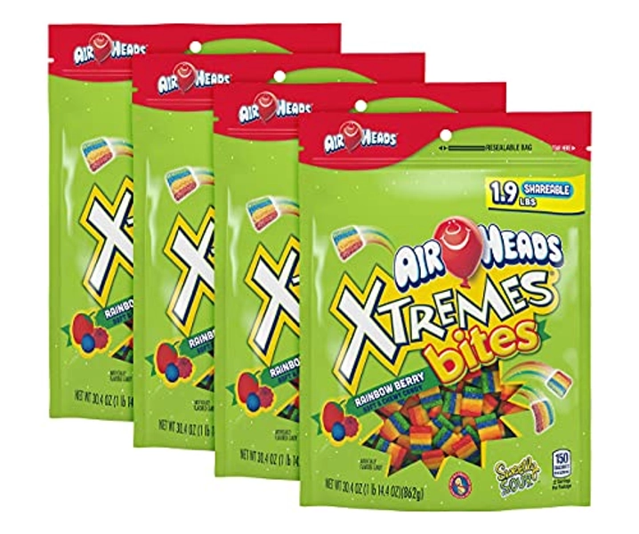 XTREMES BITES, RAINBOW BERRY, PARTY, 30.4 OZ STAND UP BAG (PACK OF 4)- 2 pack