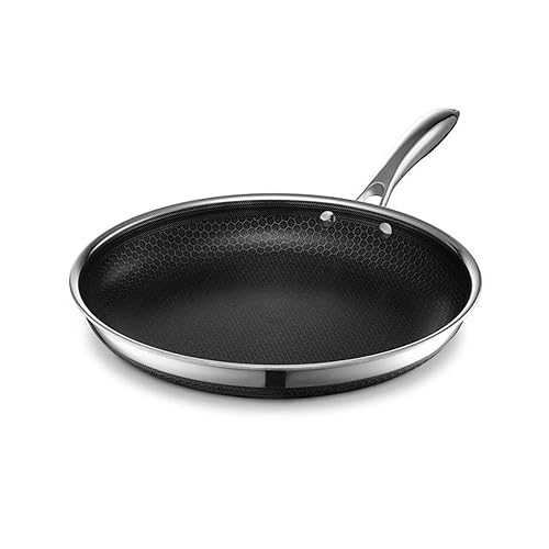 HexClad Hybrid Nonstick Frying Pan, 12-Inch, Stay-Cool Handle, Dishwasher and Oven Safe, Induction Ready, Compatible with All Cooktops - Pan - 12-inch