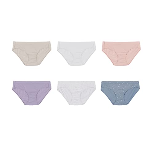 Hanes Women's Organic Cotton Panties Pack, ComfortSoft Underwear, 6-Pack (Colors May Vary) - 6 - Assorted Colors, 6-pack Hipsters - 6