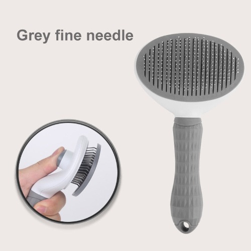 Self-Cleaning Pet Fur Remover Brush - Gray