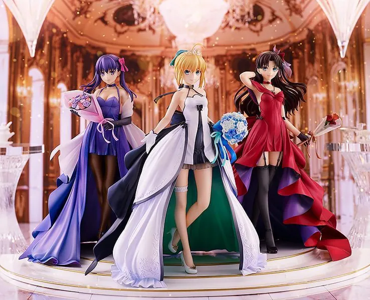 Fate/stay night - Saber, Rin, & Sakura ~15th Celebration Dress Ver.~ 1/7 Scale Figures
