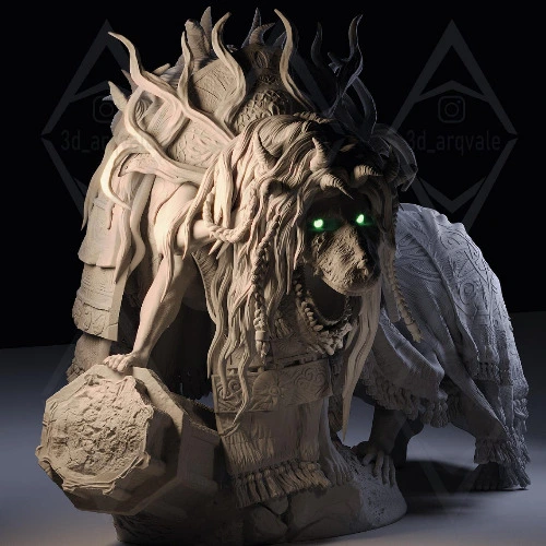 Beast Dancing Lion Figurine