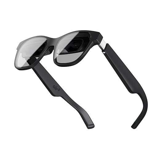 XREAL Air 2 AR-Brille, tragbares Display von bis zu 330" mit ganztägigem, 72g 120Hz 1080P, ideal für Gaming, Streaming und Arbeit, Beste TV/Projektor/Monitor Alternative - Black