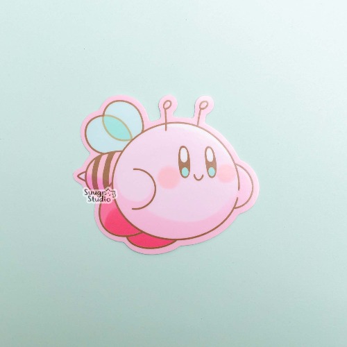 Kirbee Vinyl Sticker - Pink